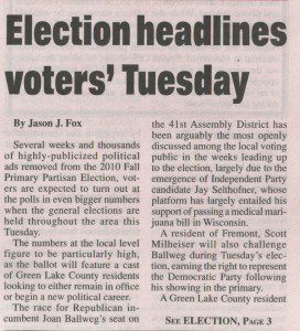 Election headlines voters' Tuesday