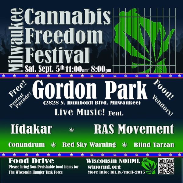 Milwaukee Cannabis Freedom Festival, Parade & Food Drive – September 5th