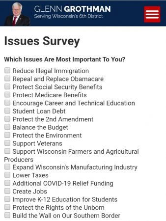 Congressman Grothman Survey
