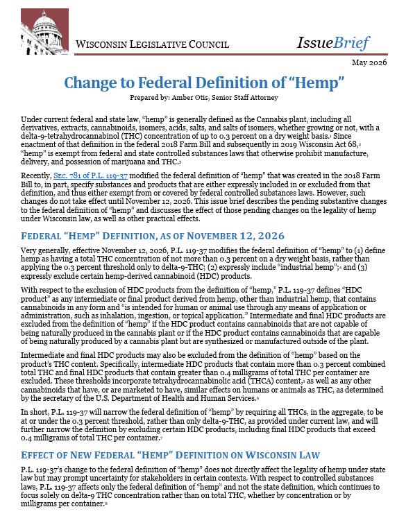 wi leg council memo hemp may 2026